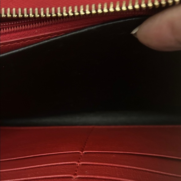 YSL Red Leather Wallet - Picture 7 of 10